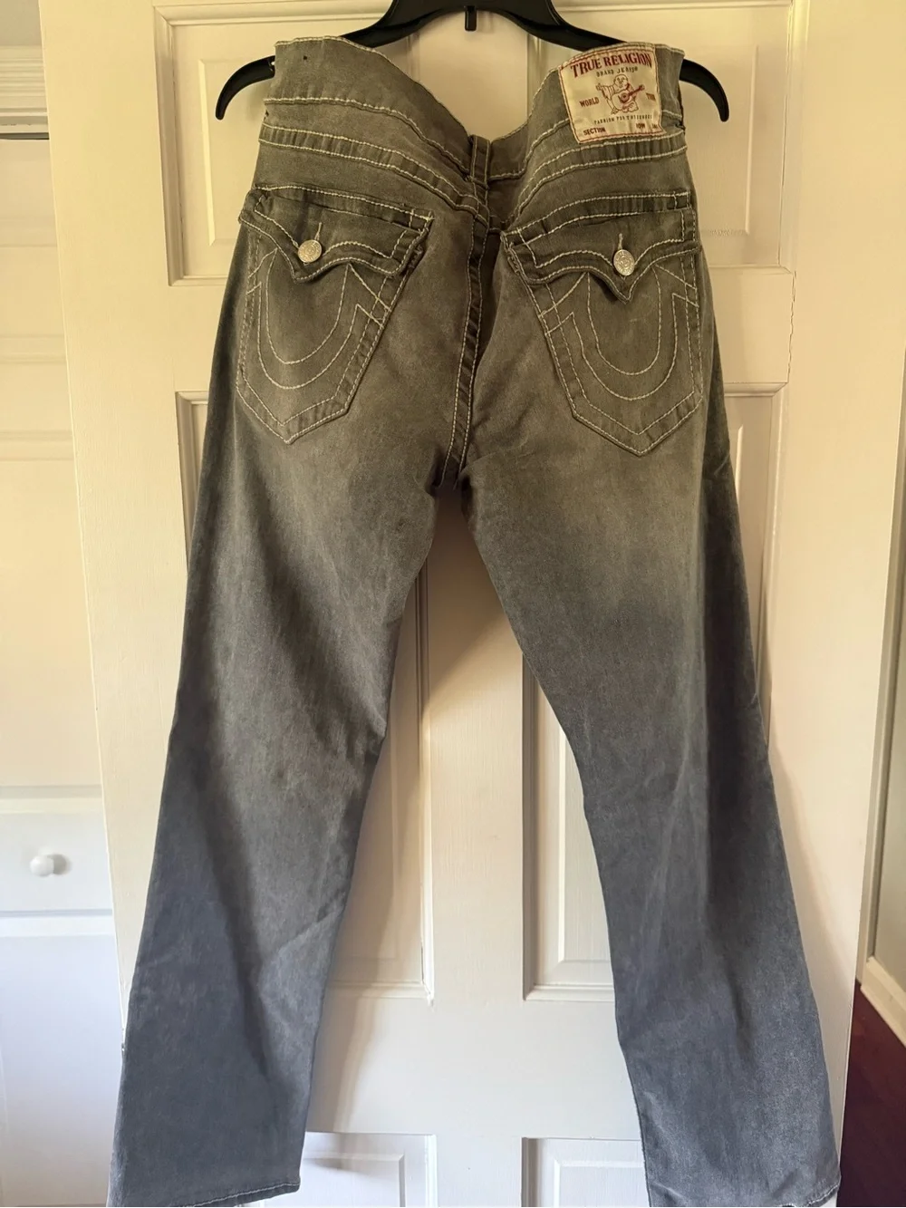 True Religion Men’s Gray Straight Jeans (Ricky Relaxed Straight)
